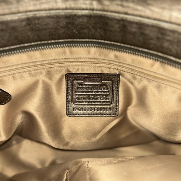 Coach Taylor Alexis Carryall Satchel Handbag F26034 Snake Print Gunmetal Grey - Picture 5 of 15